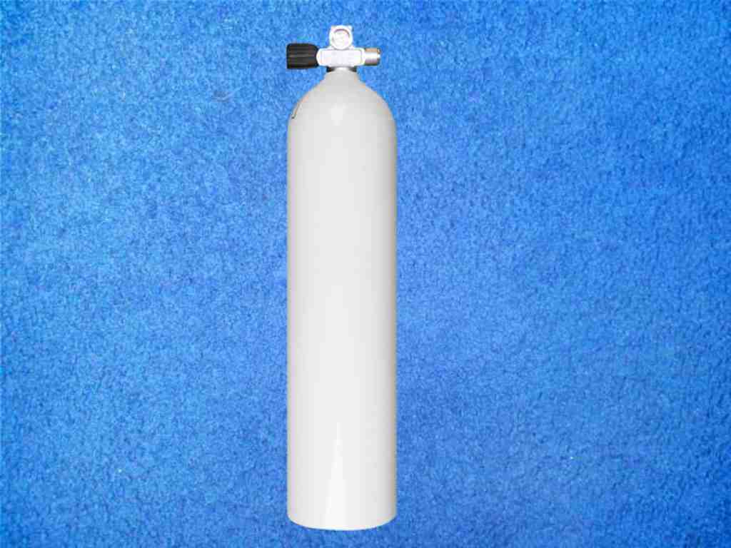 Tauchflasche 50 cuft mit Brückenventil Luxfer Alu weiss