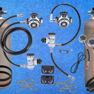 Sidemount Set Tauchflaschen 80cft mit Apeks MTX R