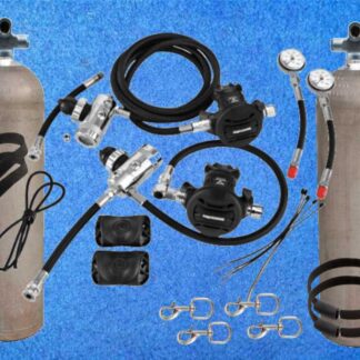 Sidemount Set Tauchflaschen 80 cft mit Apeks Atemregler XTX 50