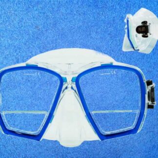 Tauchmaske Polaris Plus mit optischen Gläsern +1,75 - Blau