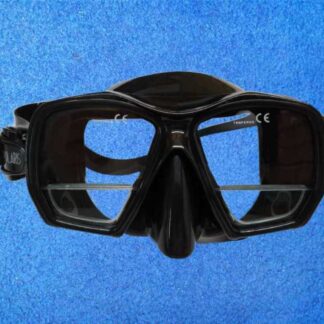 Tauchmaske Polaris Plus mit optischen Gläsern +1,75 - Schwarz