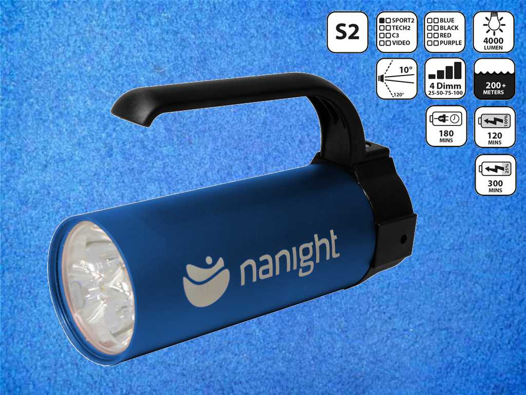 Nanight Sport 2 Tauchlampe - Blau – Bild 2