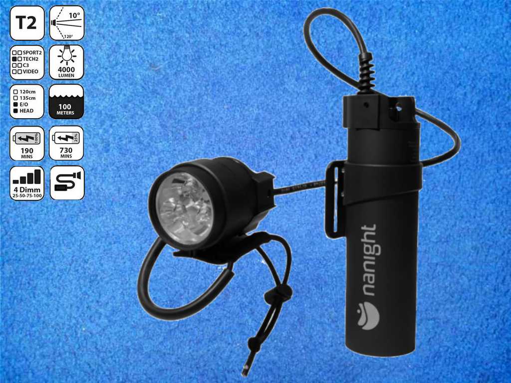 Nanight Tech 2 Tauchlampe - Schwarz