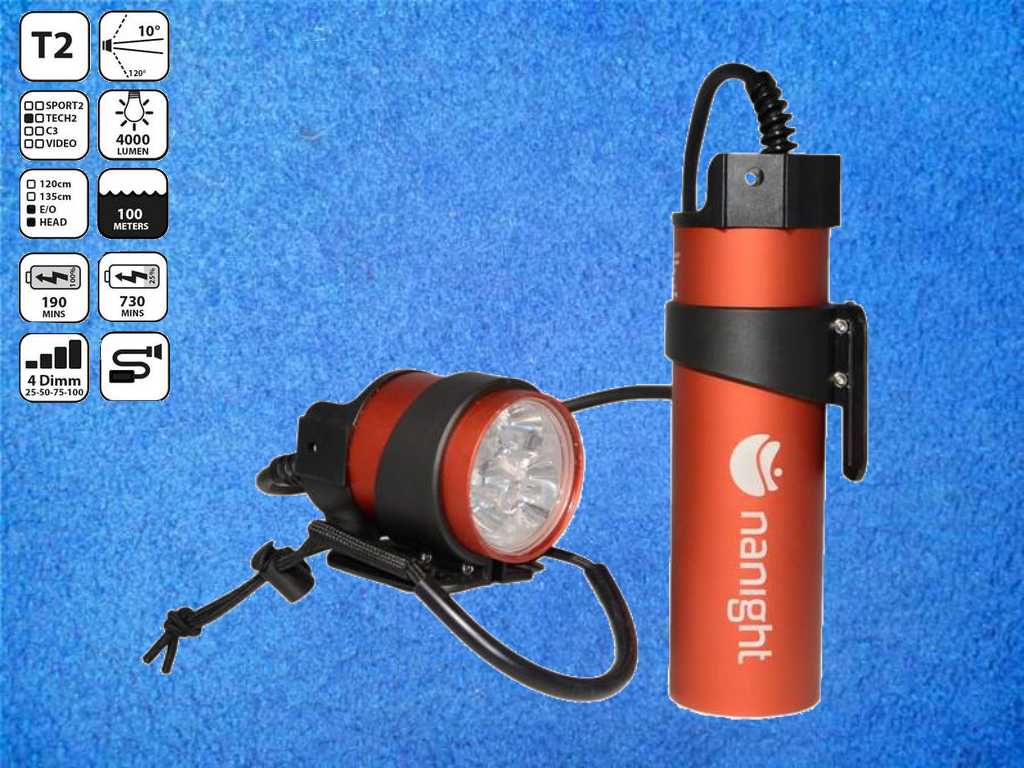 Nanight Tech 2 Tauchlampe - Rot
