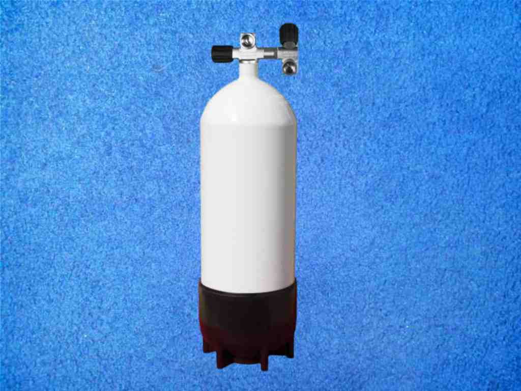 Tauchflasche 15 Liter Brückenventil mit Zweitabgang