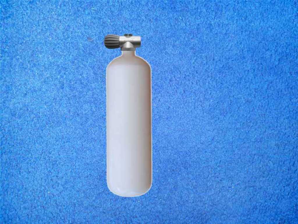 Tauchflasche 2 Liter mit Rebreather-Ventil