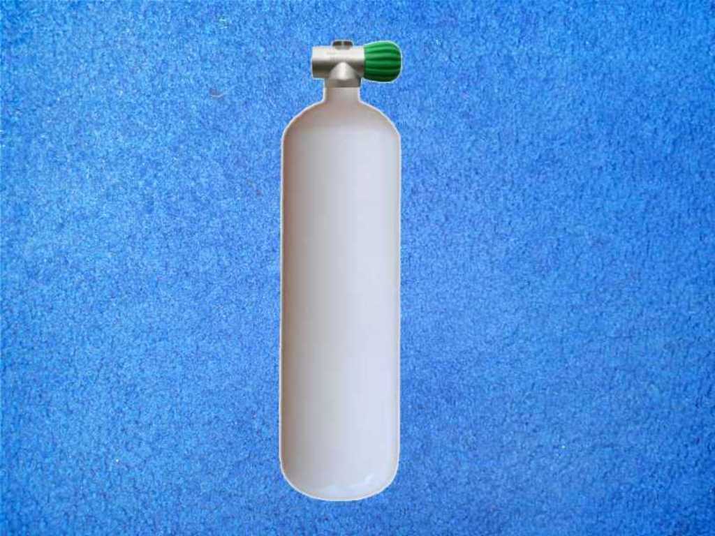 Tauchflasche 3 Liter mit Rebreather-Ventil M26 - Kurz