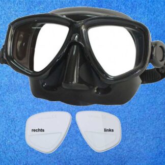 Tauchmaske TDS Mistral Schwarz - mit optischen Gläsern