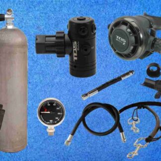 Tauchflasche 80cft mit TDS Gull z Tek Atemregler
